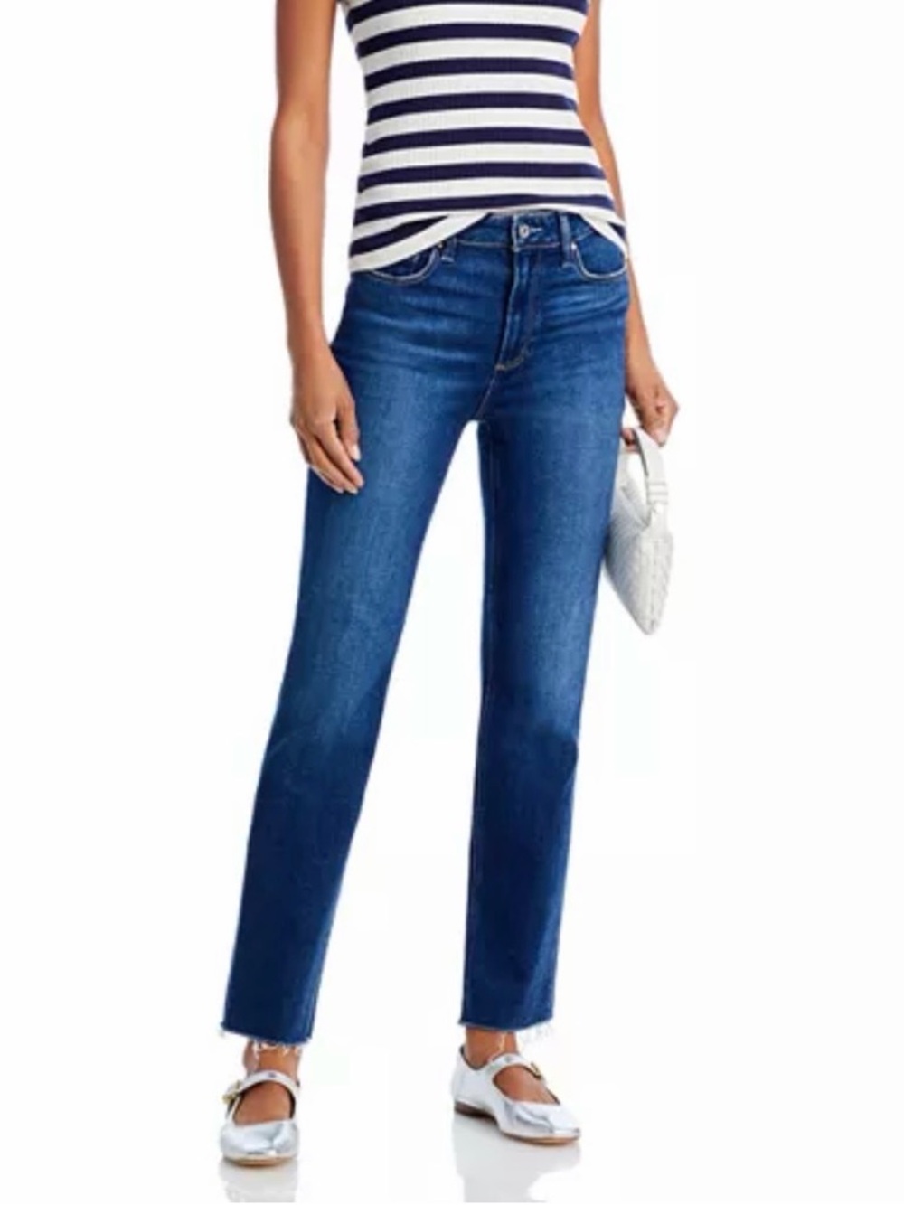 Paige Cindy Crop High Rise Ankle Straight‎ Jeans